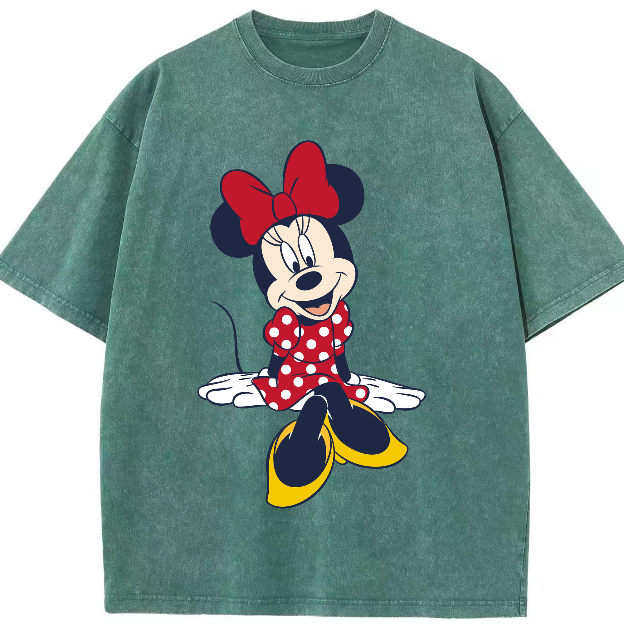 （画像用） ミッキーマウス Mickey Mouse 綿100% ヴィンテージ風 半袖Tシャツ（フロントプリント）